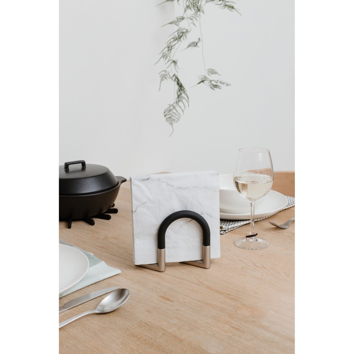Porte-serviettes en papier design SWIVEL noir, UMBRA