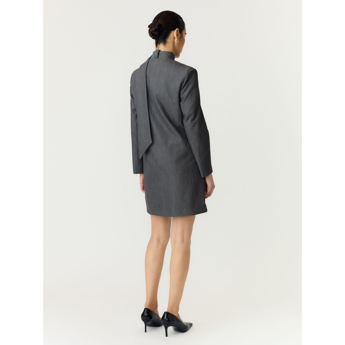 Mini-Robe gris - medium grey melange1, YAS