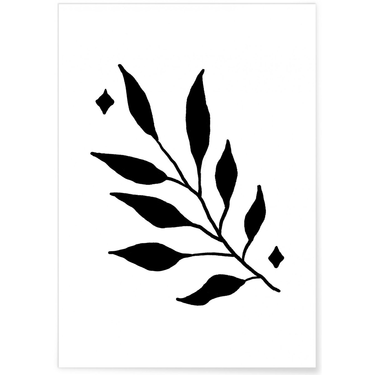 Affiche Abstract Flower 2 blanc, L'AFFICHERIE