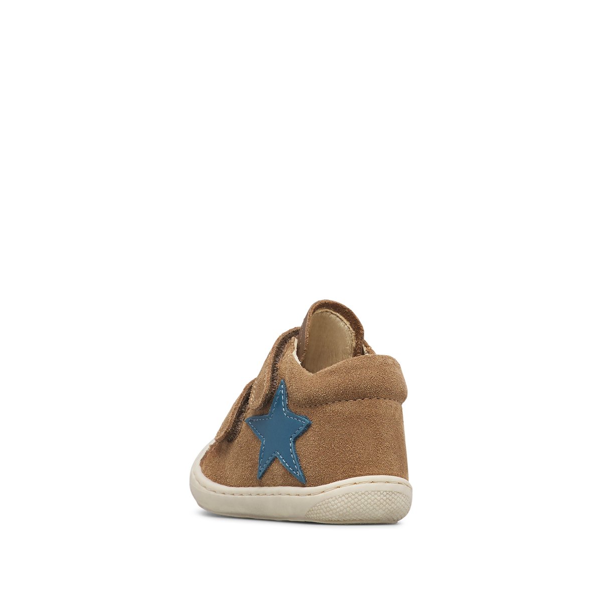 Chaussures premiers pas en cuir et suède KOLDE VL marron-marine, NATURINO