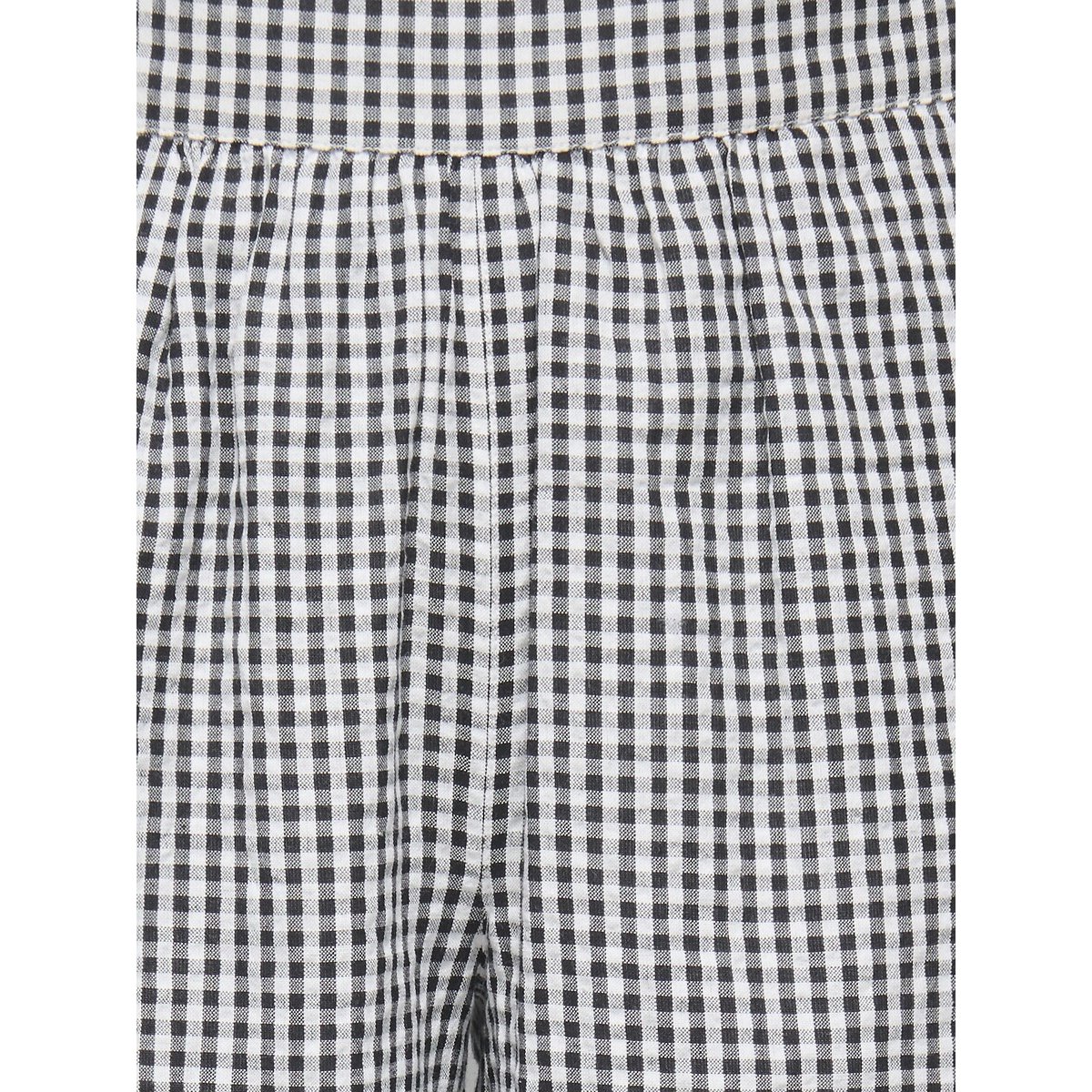 Soepelvallende broek met ruitjesprint vichy zwart/wit, KIDS ONLY