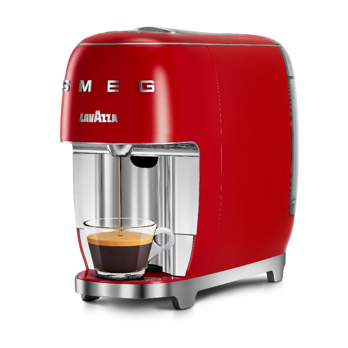 Machine à café à capsules A Modo Mio rouge brillant, SMEG