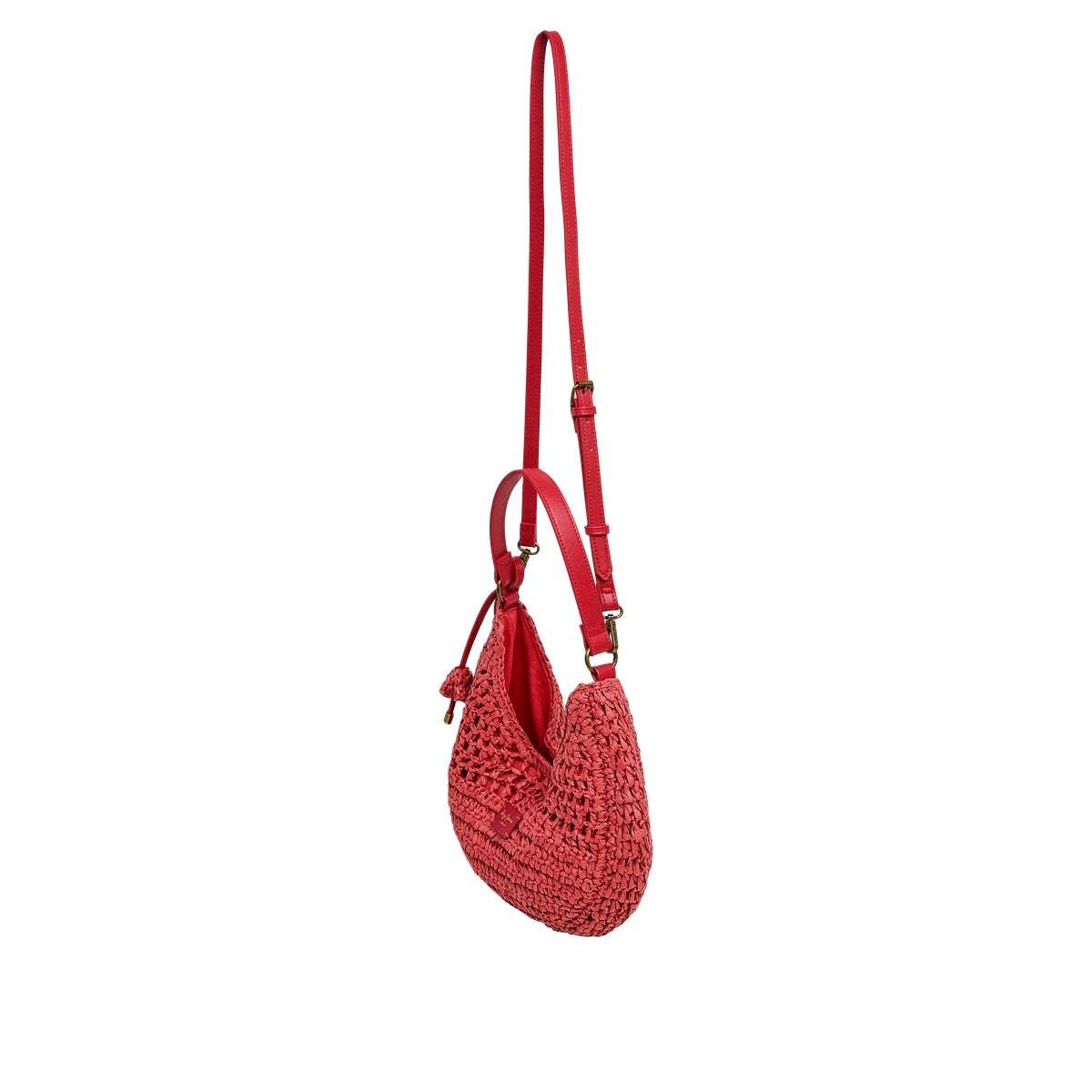 Sac Demi-Lune En Raphia orange coucher du soleil, PEPE JEANS