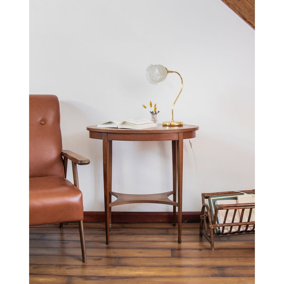 Table d'appoint en bois Francine N°359 - Bon état bois, DEBONGOUT