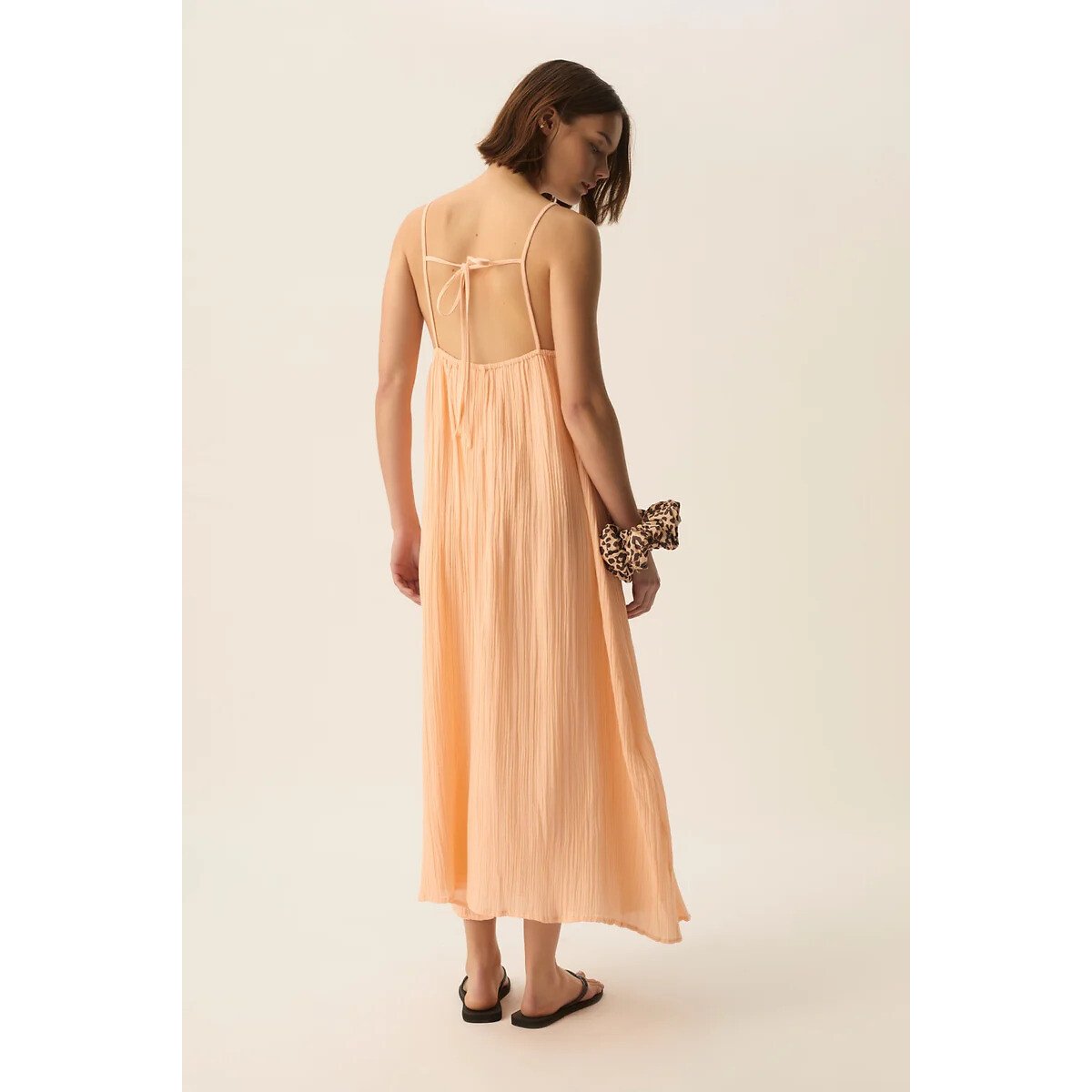 Maxi abito con spalline sottili, SOPERA pesca, DES PETITS HAUTS