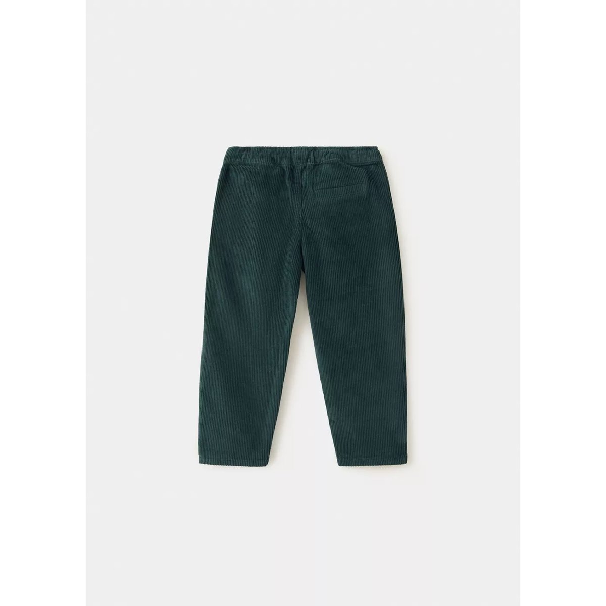 Pantalon en velours côtelé et coton bleu pétrole, MANGO BABY
