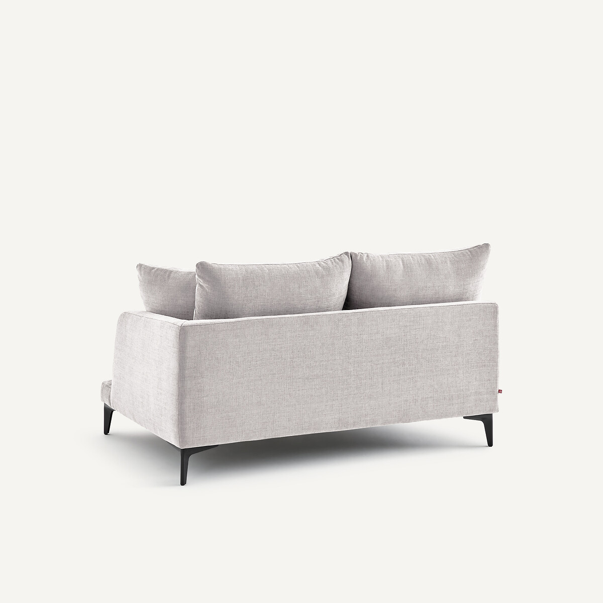 Demi-canapé 2 places en polyester et coton, MODERNISTE gris clair, EMMANUEL GALLINA X AM.PM