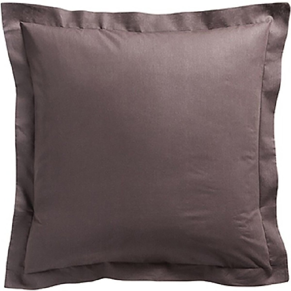 Taie d'oreiller 100% coton uni cacao, C DESIGN HOME TEXTILE