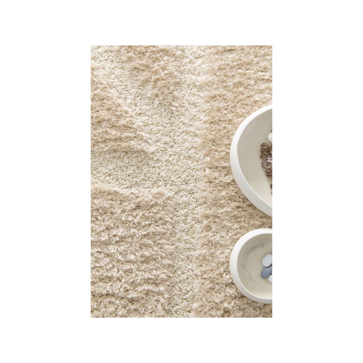 Tapis poils poils longs style , MARINA beige, BOBOCHIC