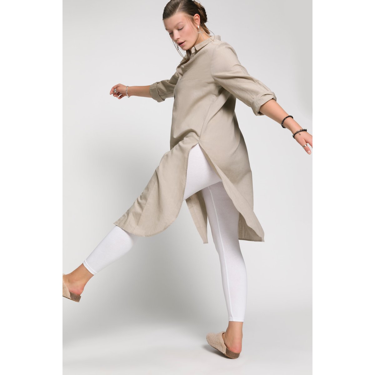 Legging, jersey, taille haute blanc neige, STUDIO UNTOLD