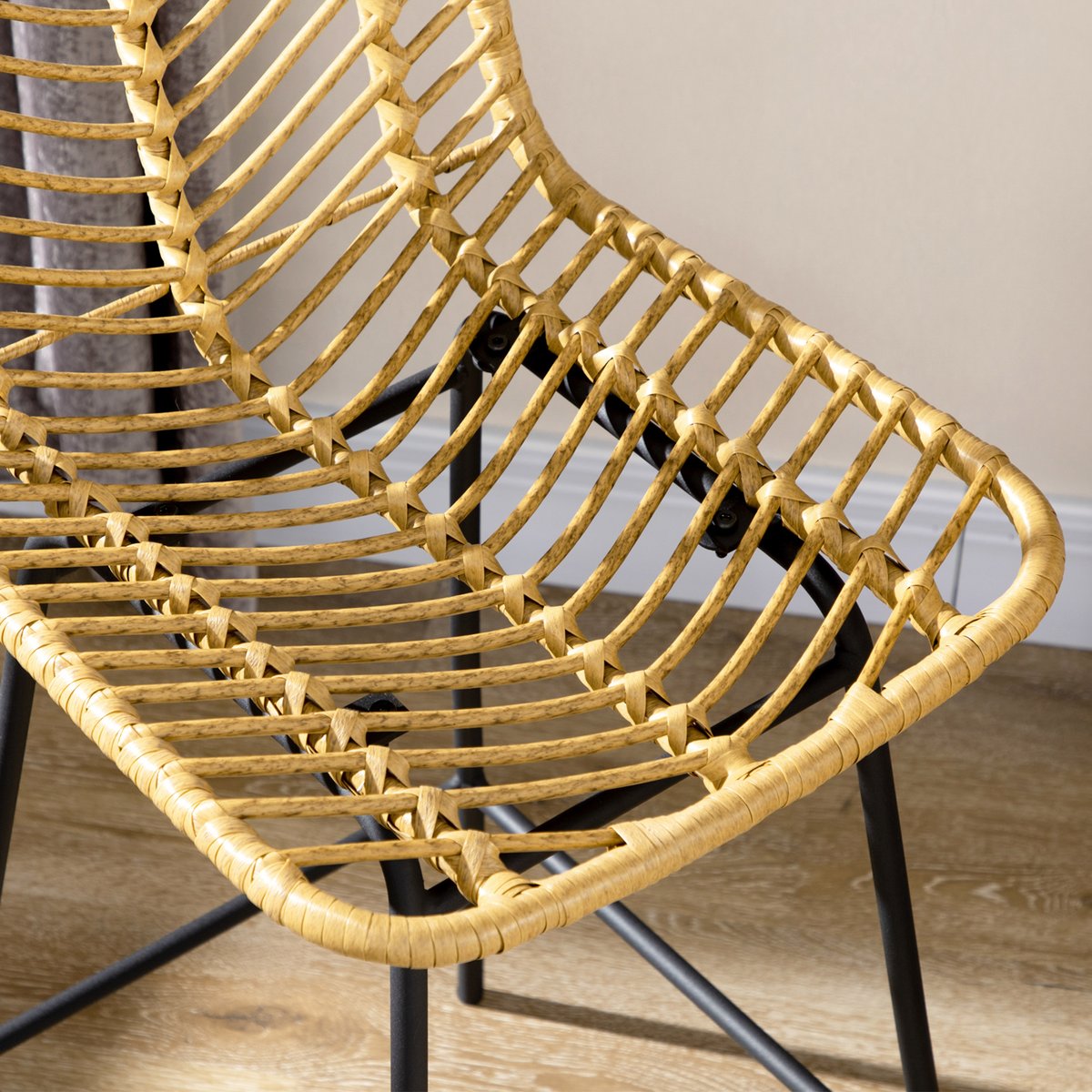 Tabouret de bar Acier Jaune jaune, noir, HOMCOM