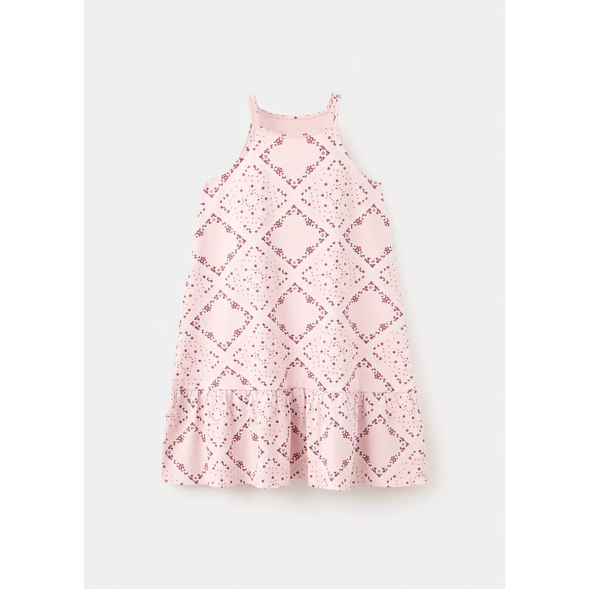 Robe coton imprimée rose, MANGO KIDS
