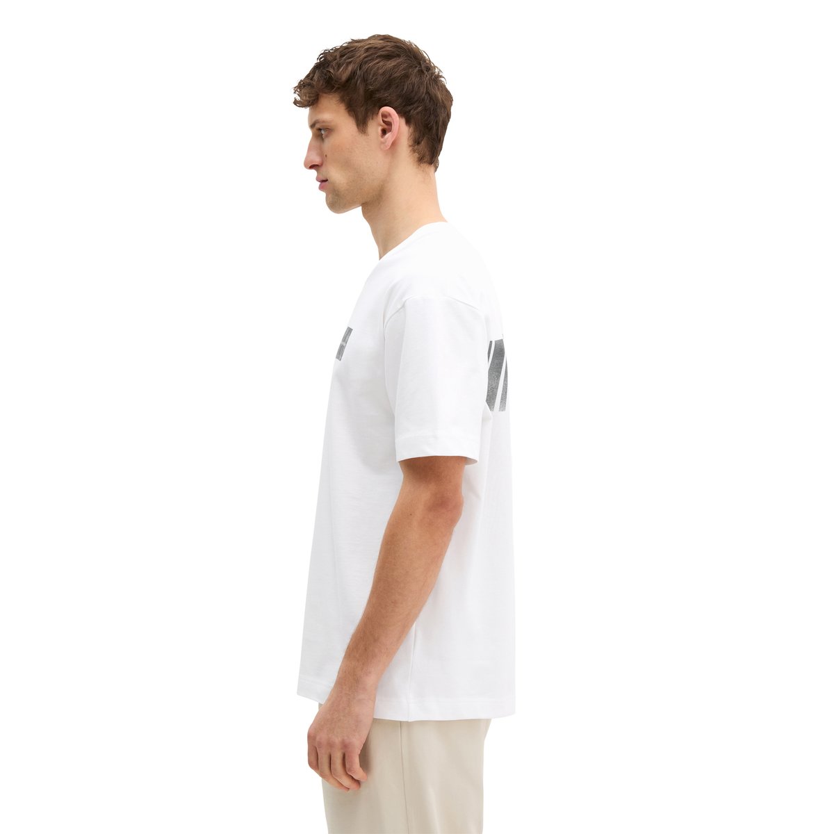 T-shirt relaxed avec impression dans le dos blanc, MARC O'POLO