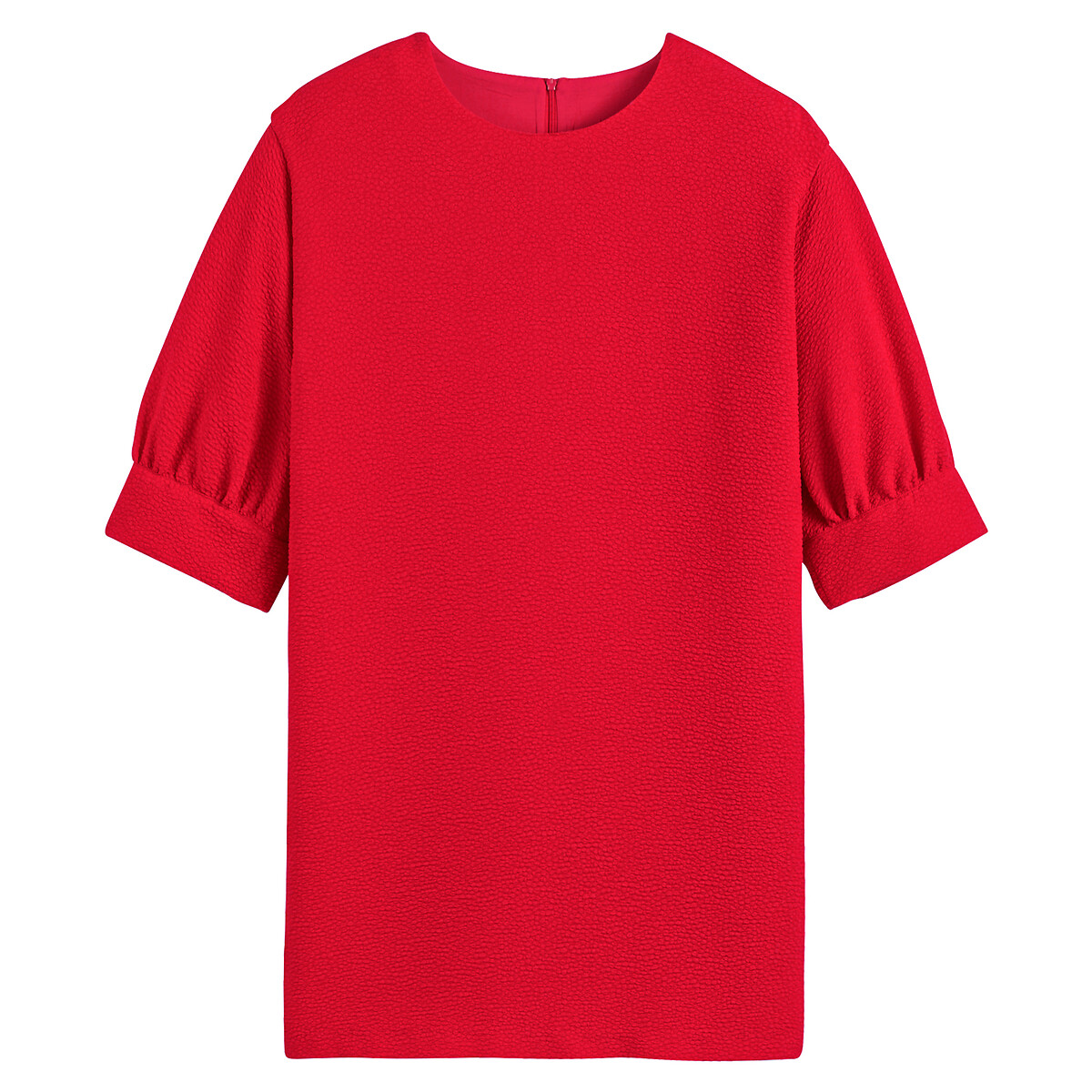 Textured Jacquard Mini Dress red, LA REDOUTE COLLECTIONS