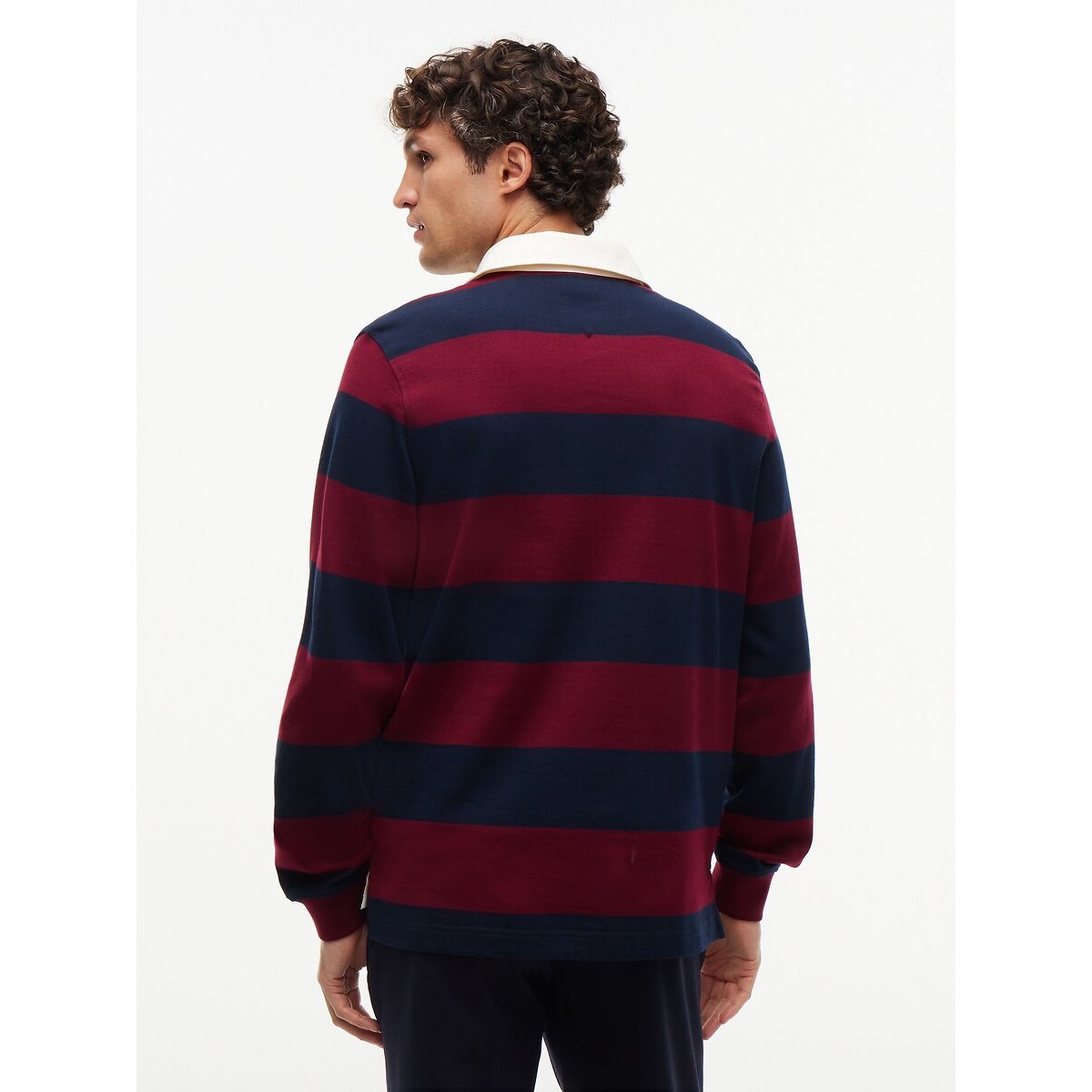 Sweat col polo, Elevated Essential bordeaux/marine, TOMMY HILFIGER