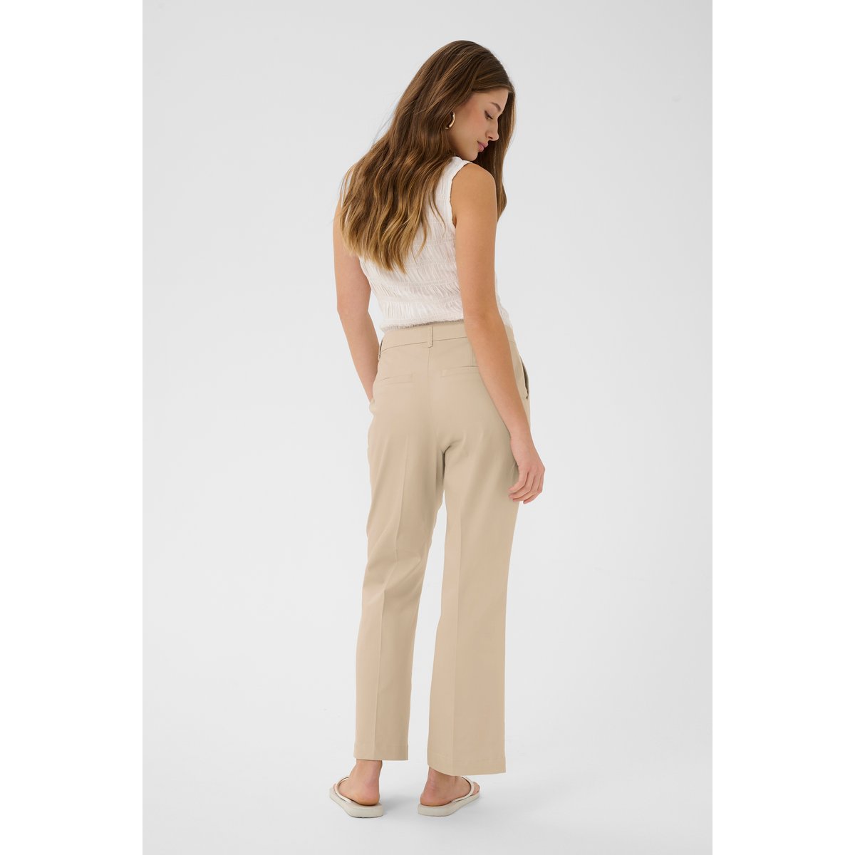 Pantalon de costume beige feather gray, CREAM