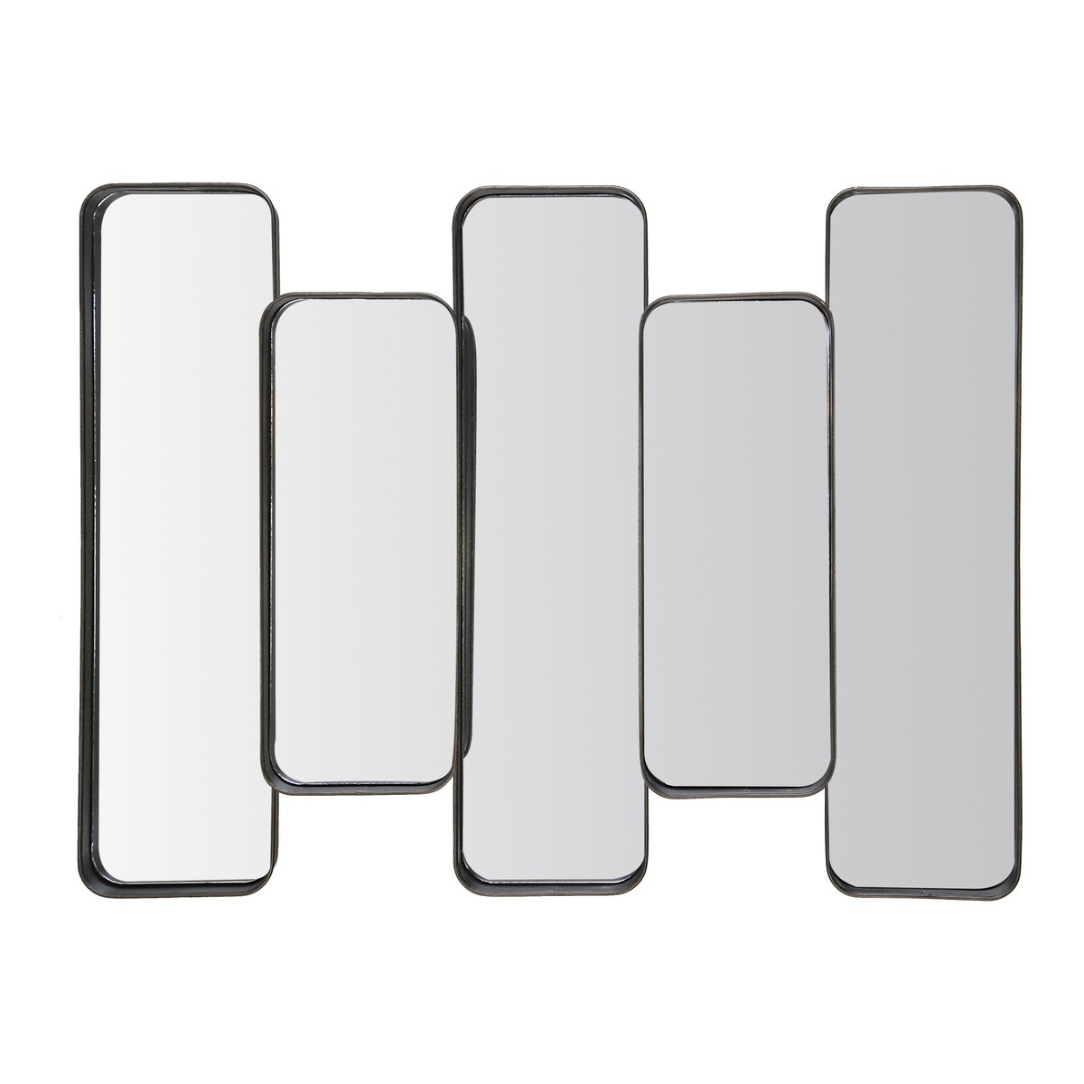 Miroir rectangle en 5 parties 85x65x7cm gris, EMDE