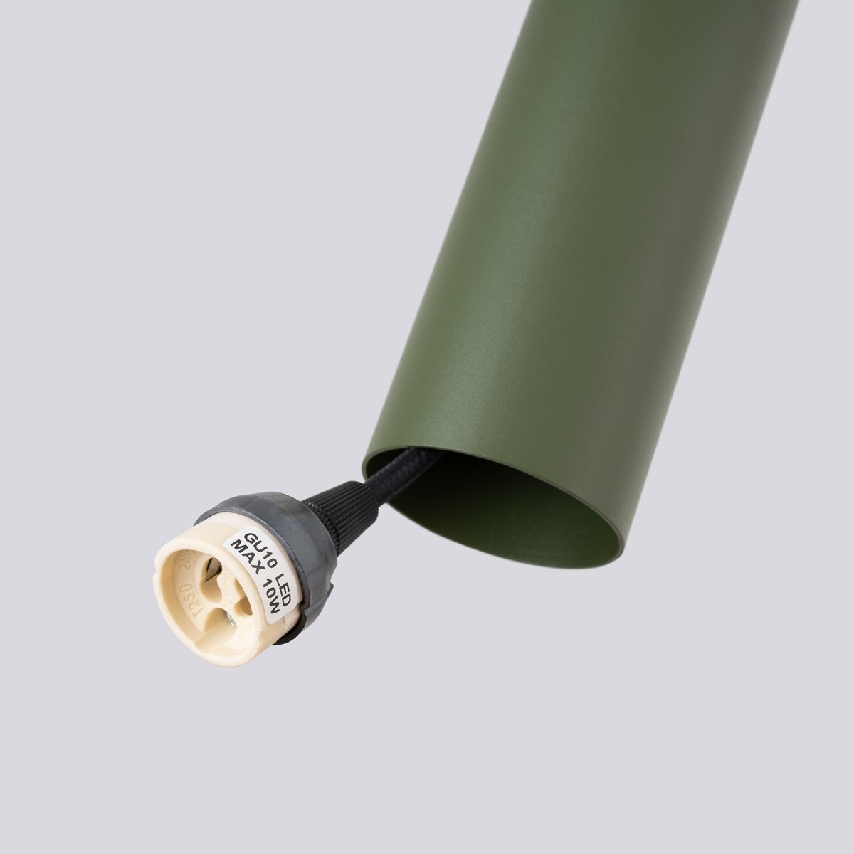 Suspension Acier Vert Olive GU10 1 Lagos vert, EDEN