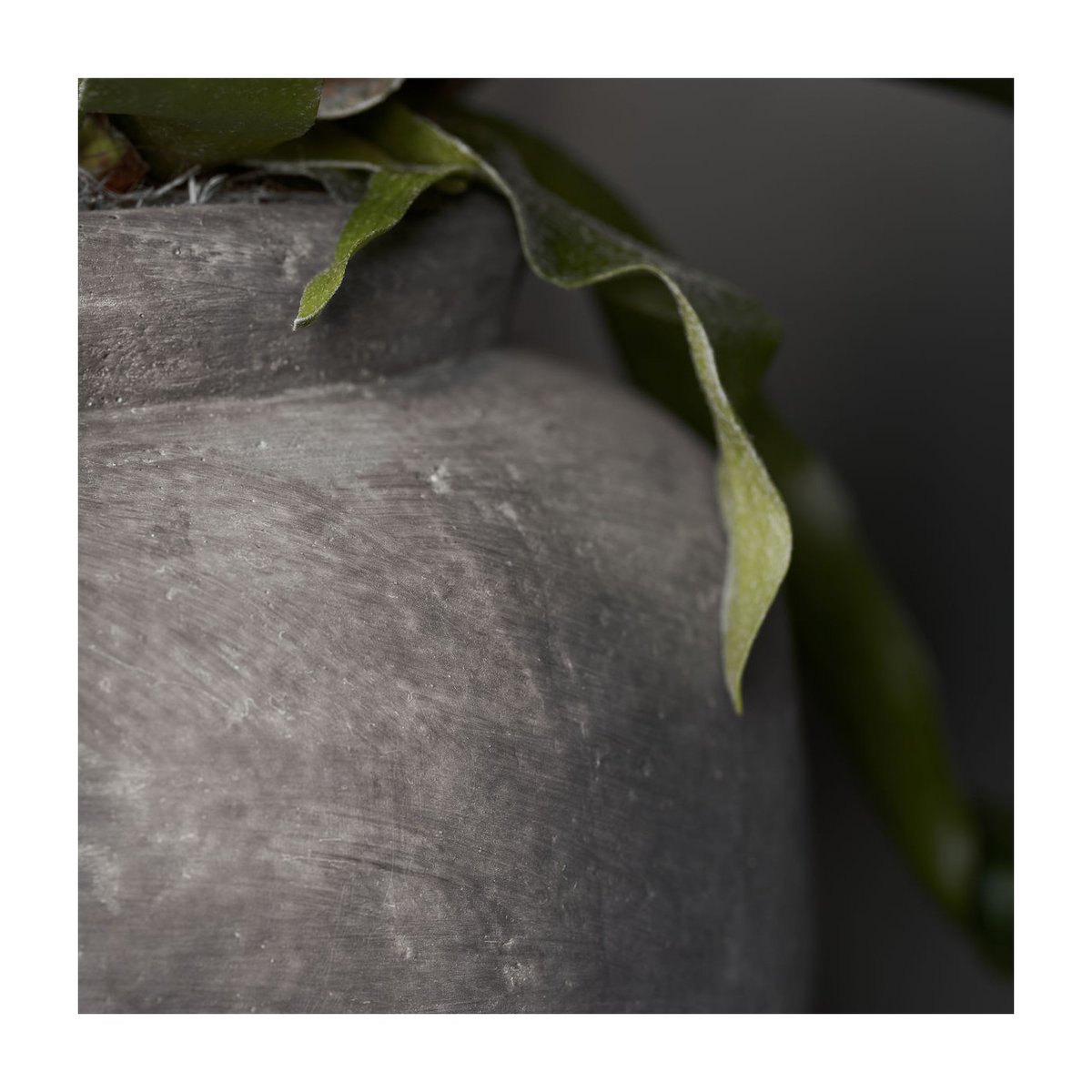 Cache-Pot Rustik h 18 cm gris, HOUSE DOCTOR