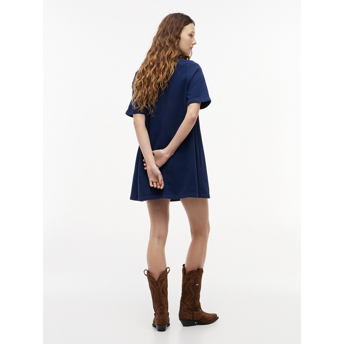 Vestido direito em ganga ganga, TOMMY JEANS
