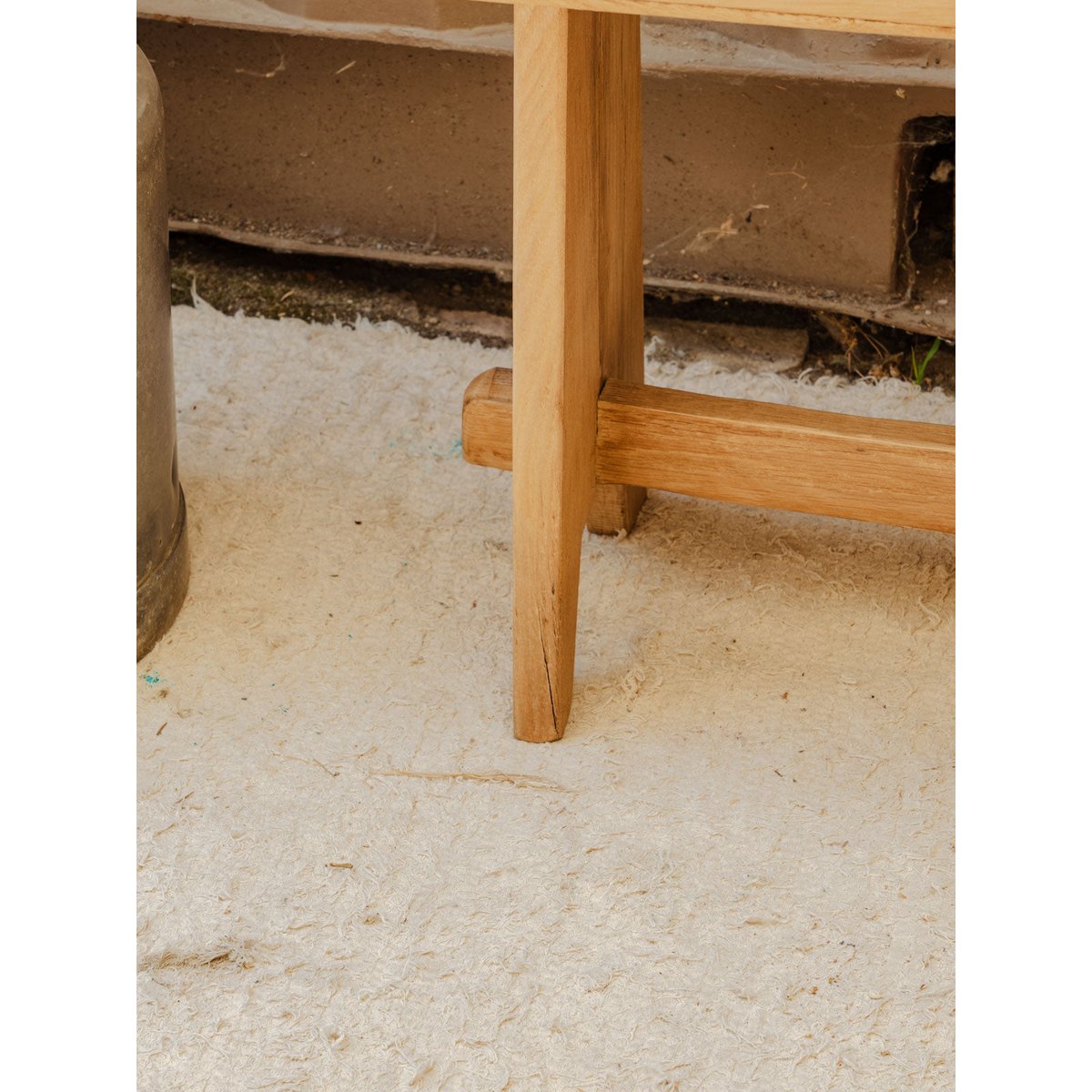 Petit banc en bois Antoine N°464 - Bon état bois clair, DEBONGOUT