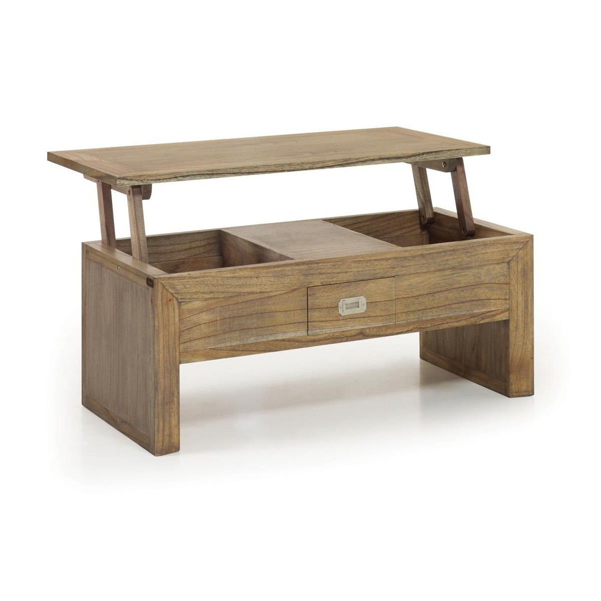 Table basse 2 tiroirs bronze - KERLINE marron, DECORATION D’AUTREFOIS