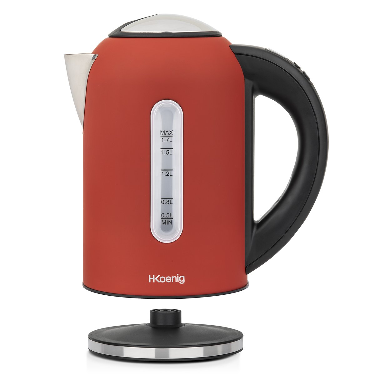 Bouilloire electrique programmable - BOE rouge, H.KOENIG