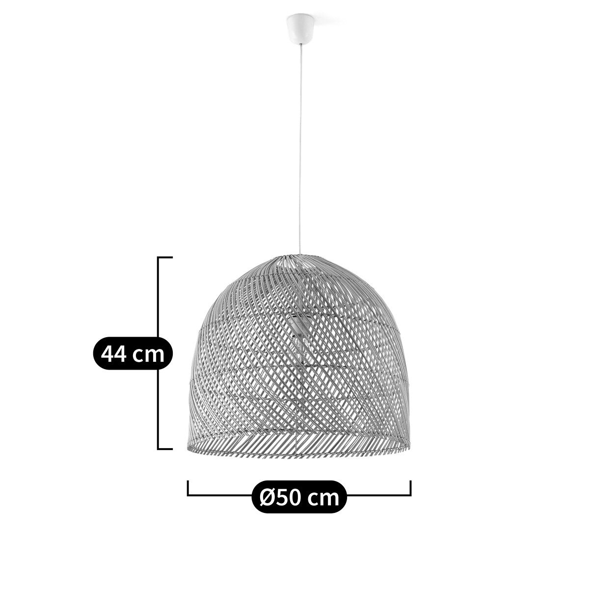 Suspension en rotin Ø50 cm, Dankia naturel, LA REDOUTE INTERIEURS