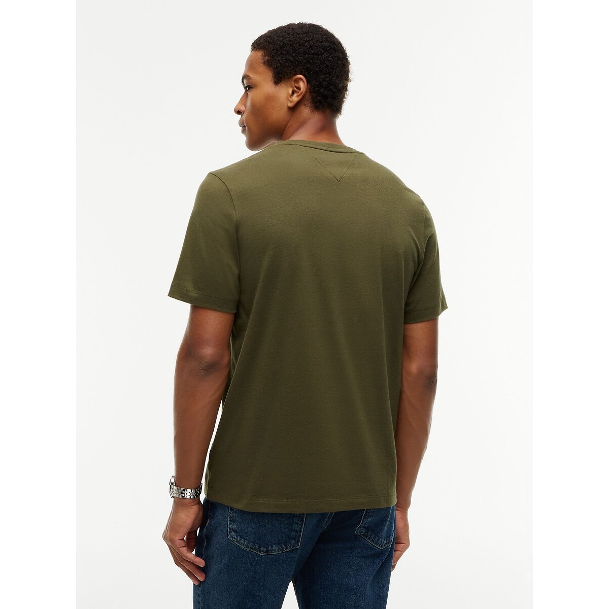 Camiseta recta gruesa caqui oscuro, TOMMY HILFIGER