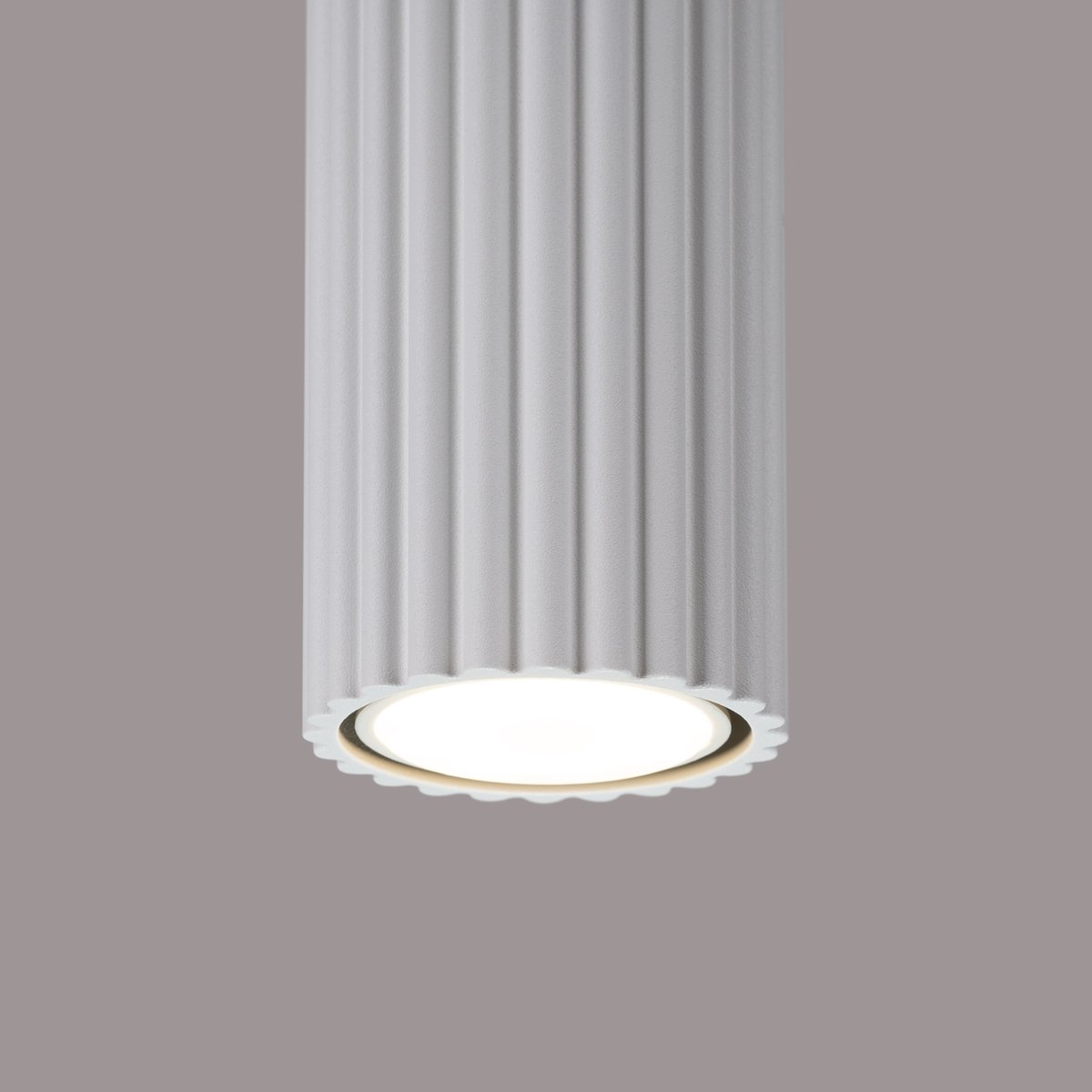 Plafonnier Aluminium Blanc GU10 1 Karbon 10 blanc, EDEN