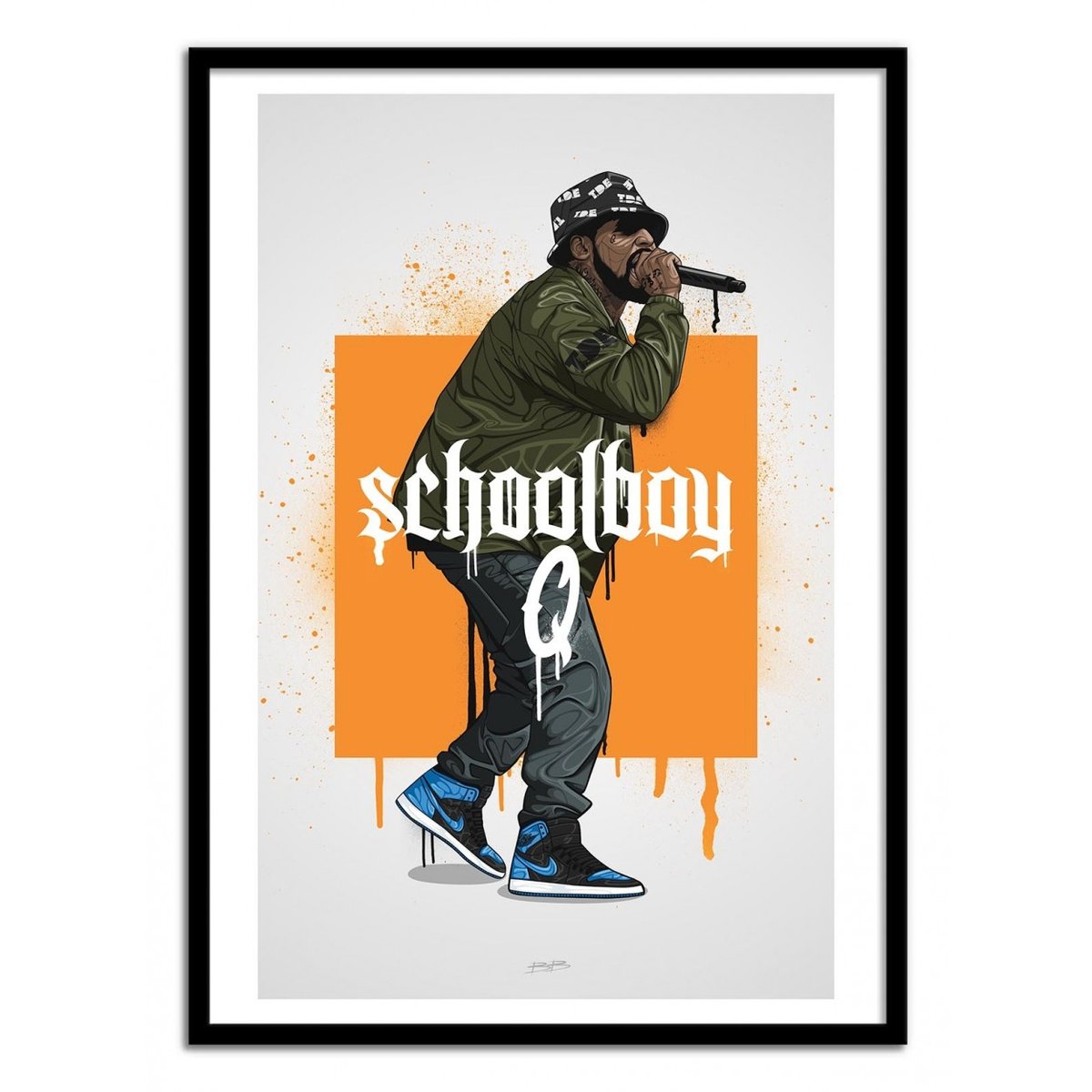 Affiche d'art - Schoolboy - Bokkaboom orange, WALL EDITIONS