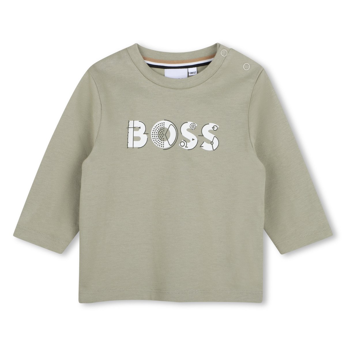 Tee-shirt manches longues gris, BOSS KIDSWEAR