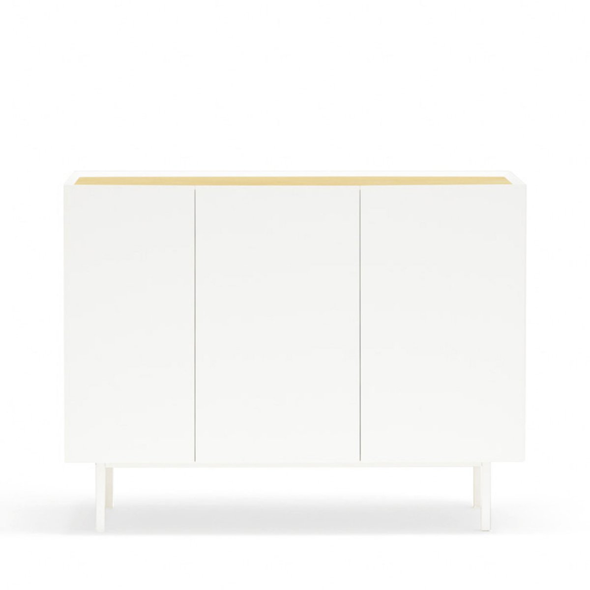 Buffet en bois 3 portes 3 tiroirs L110cm- ARISTA blanc, TEULAT
