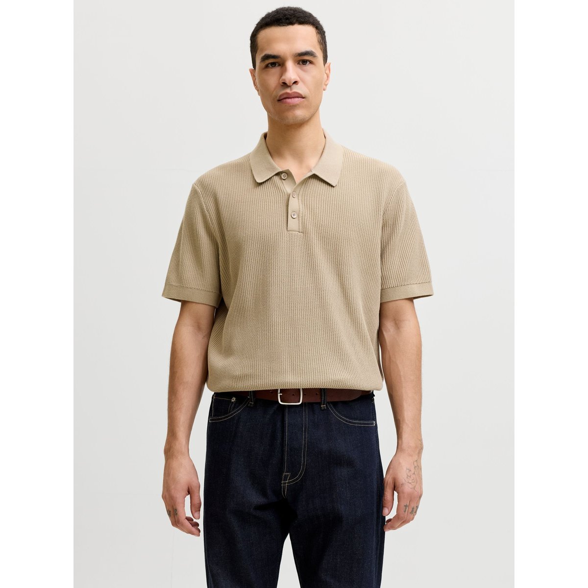 Polo Tricoté grise - crockery 1, JACK & JONES