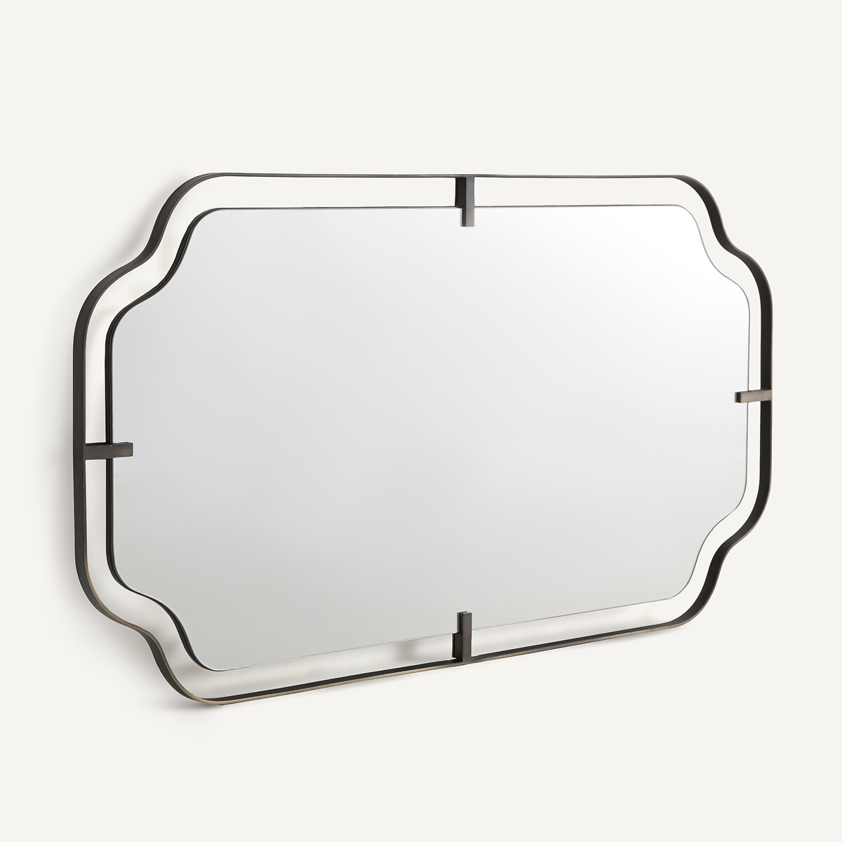 Miroir style années 30, en métal fer gun métal, hauteur 110 cm, EYLEEN gun métal, AM.PM