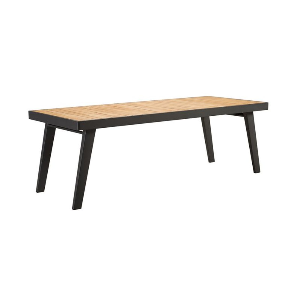 Salon de jardin en aluminium et teck, LOVY XL gris anthracite, AU JARDIN DE CHLOÉ