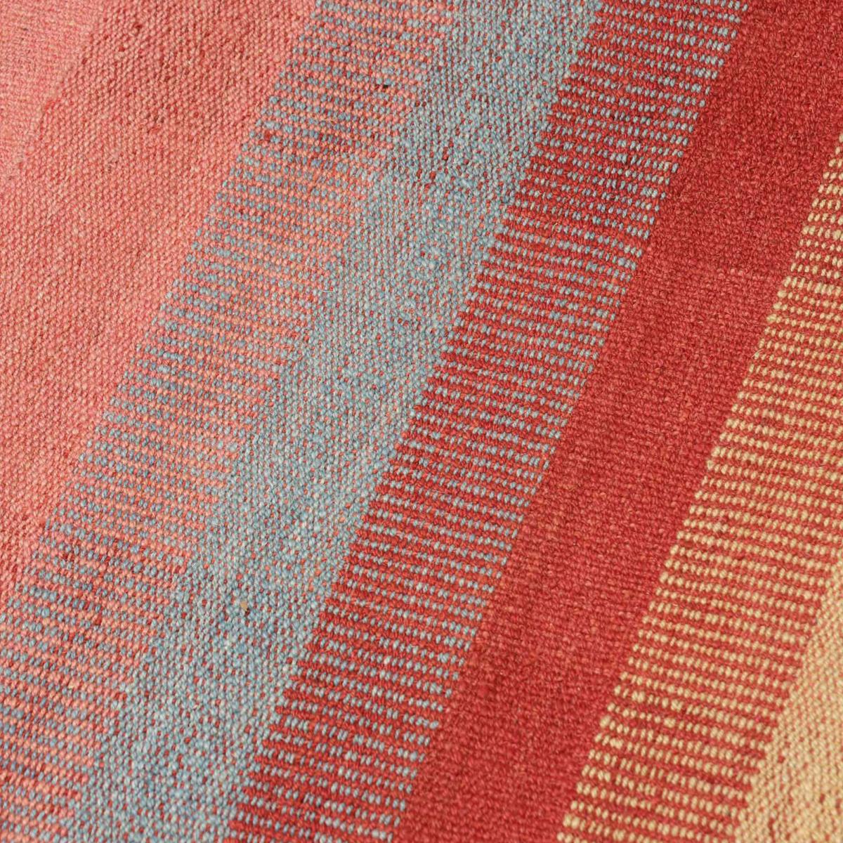 Authentique tapis d'Orient kilim fait main en laine A 1 rouge, jaune, orange, UN AMOUR DE TAPIS