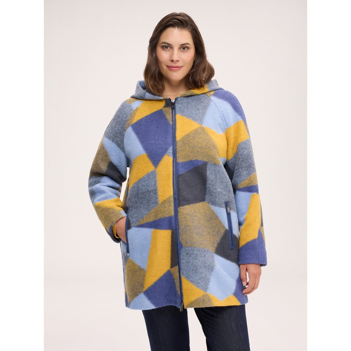 Manteau imprimé bleu, FIORELLA RUBINO