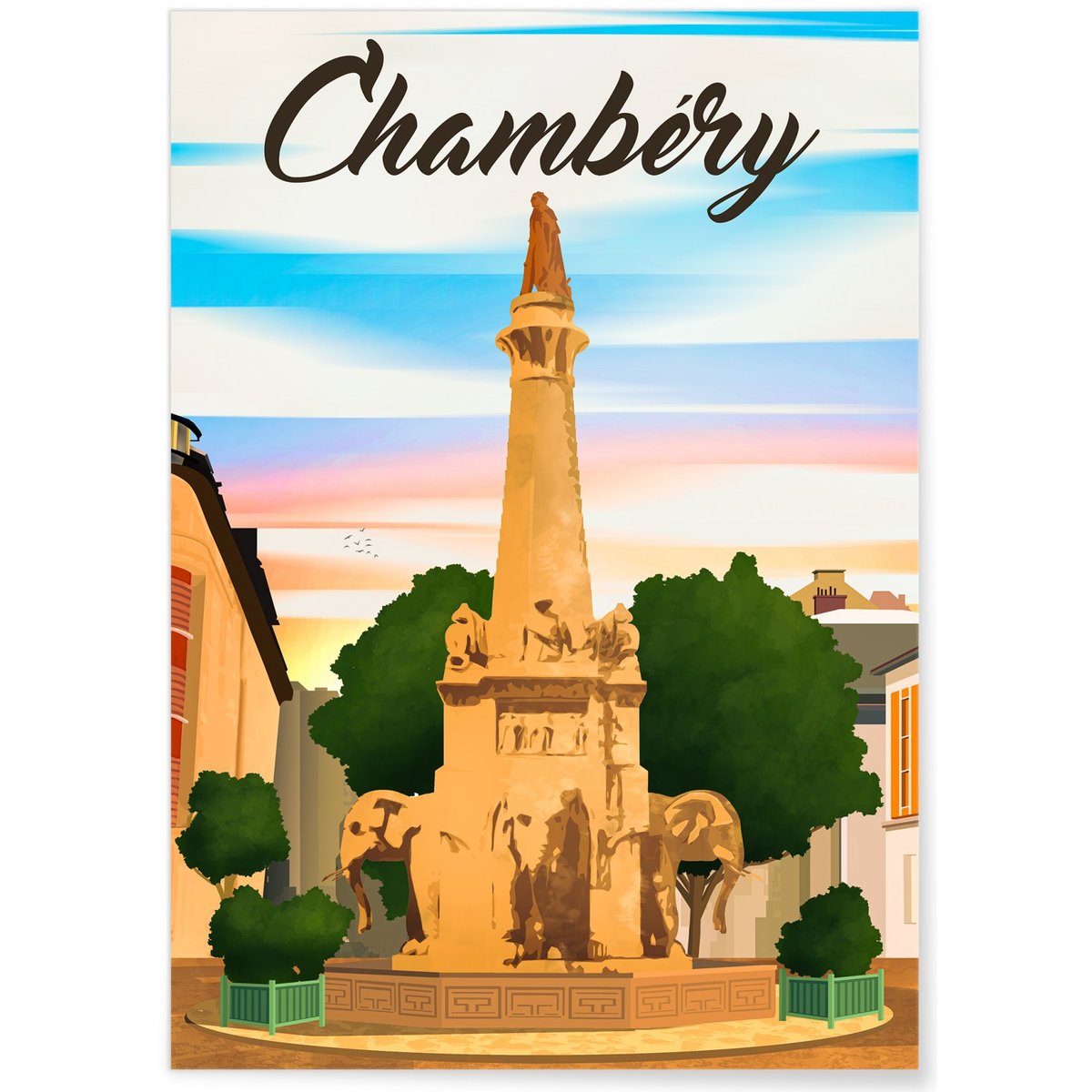 Affiche ville Chambéry blanc, L'AFFICHERIE
