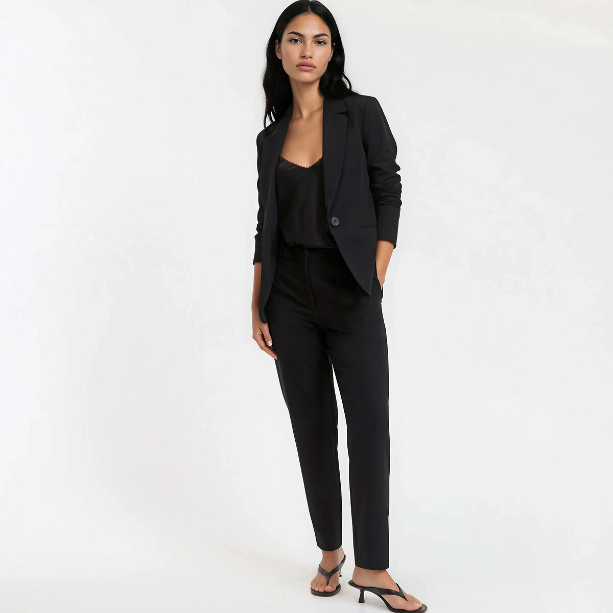 Veste blazer, coupe cintrée noir, LA REDOUTE COLLECTIONS