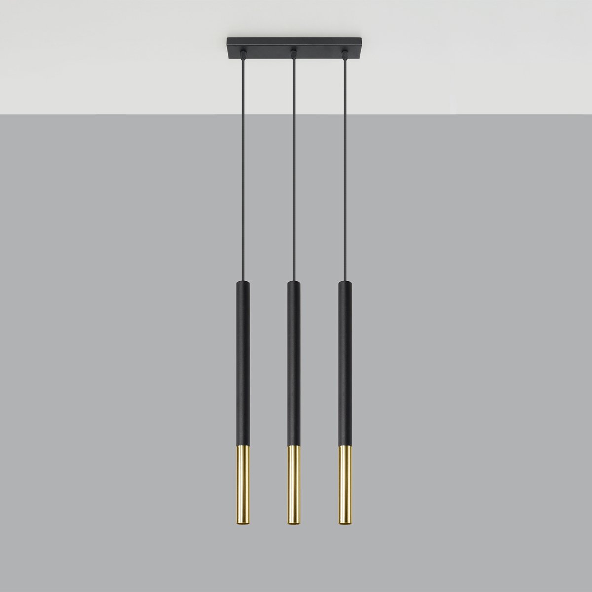 Suspension Acier Or/Noir G9 3 Mozaica Line jaune, EDEN