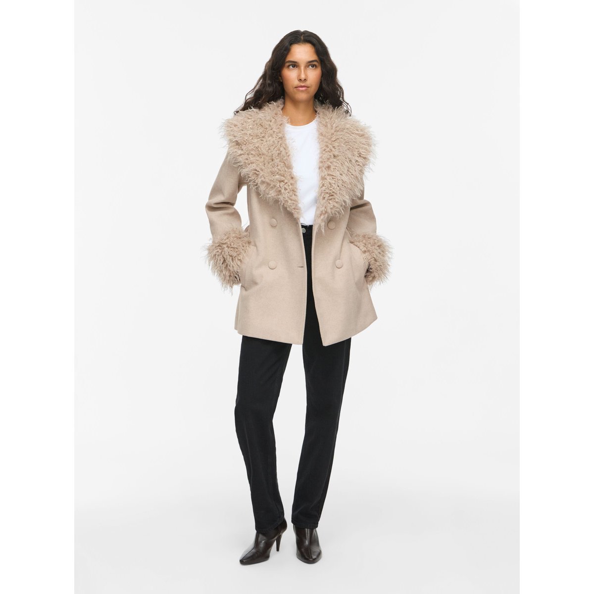 Veste marron - natural melange1, VILA