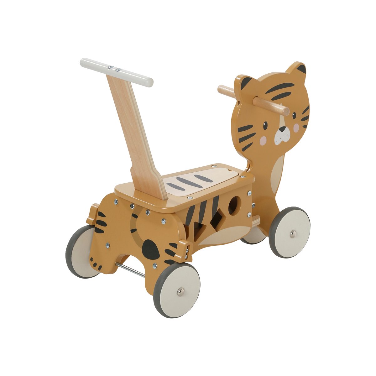 Porteur chariot de marche 2 en 1 en bois FSC® bois, VERTBAUDET