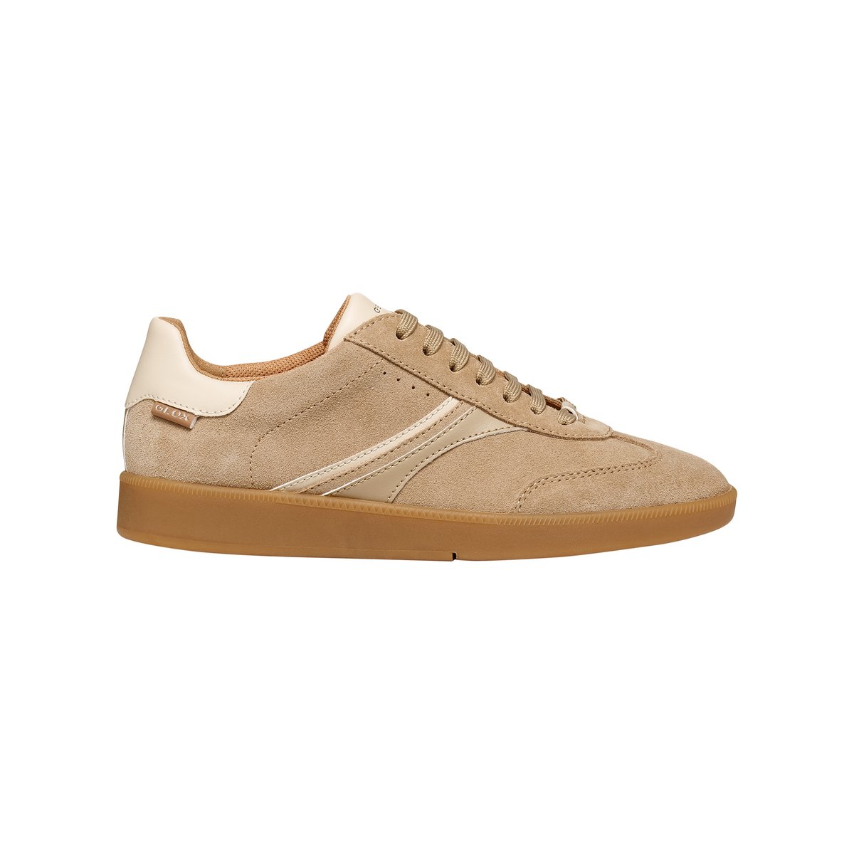Baskets respirantes en cuir Meleda crème, GEOX