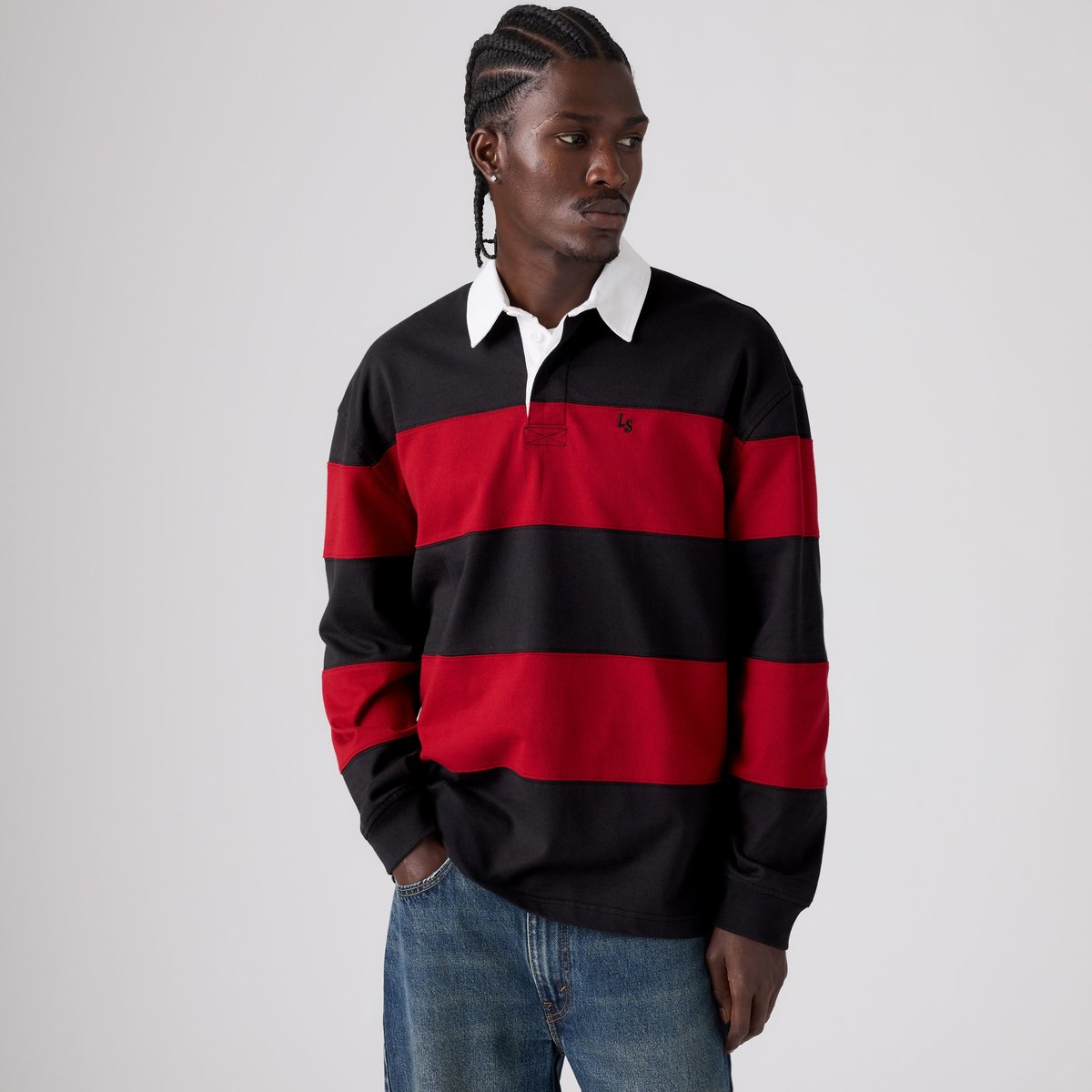 Polo de Rugby Union multicolore - jesse jet black, LEVI'S