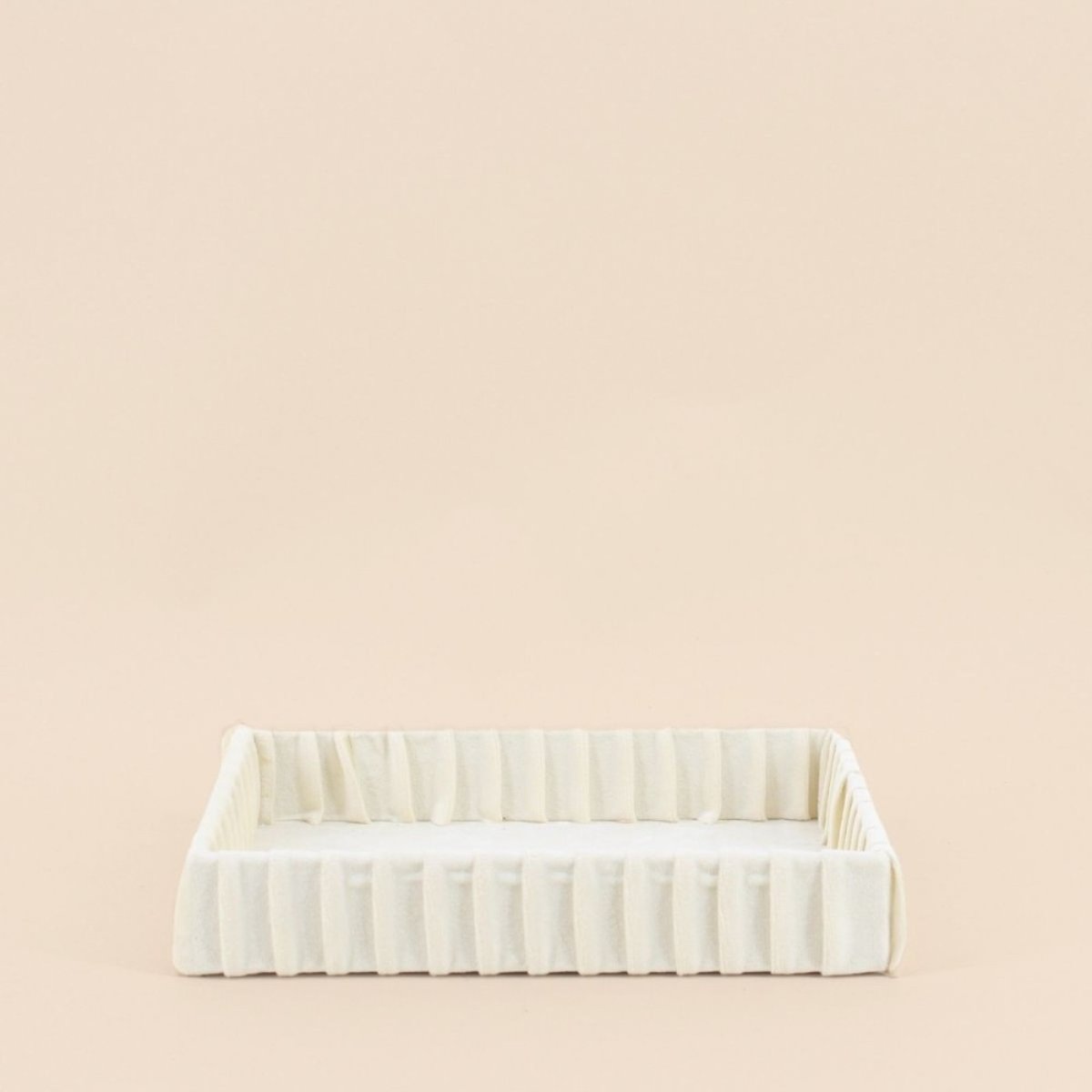 Set de 2 plateaux à bijoux en velours plissé rose, ORNAMI