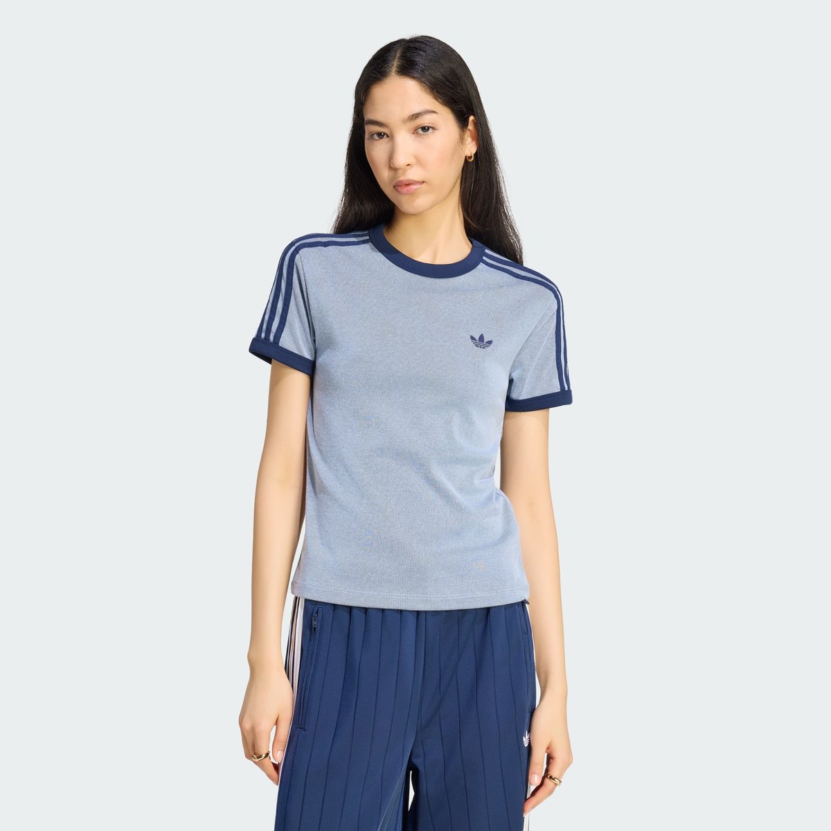 T-Shirt Chiné 3S Cali T-Shirt Chiné 3S Cali warm vanilla / bold gold / night indigo, adidas Originals