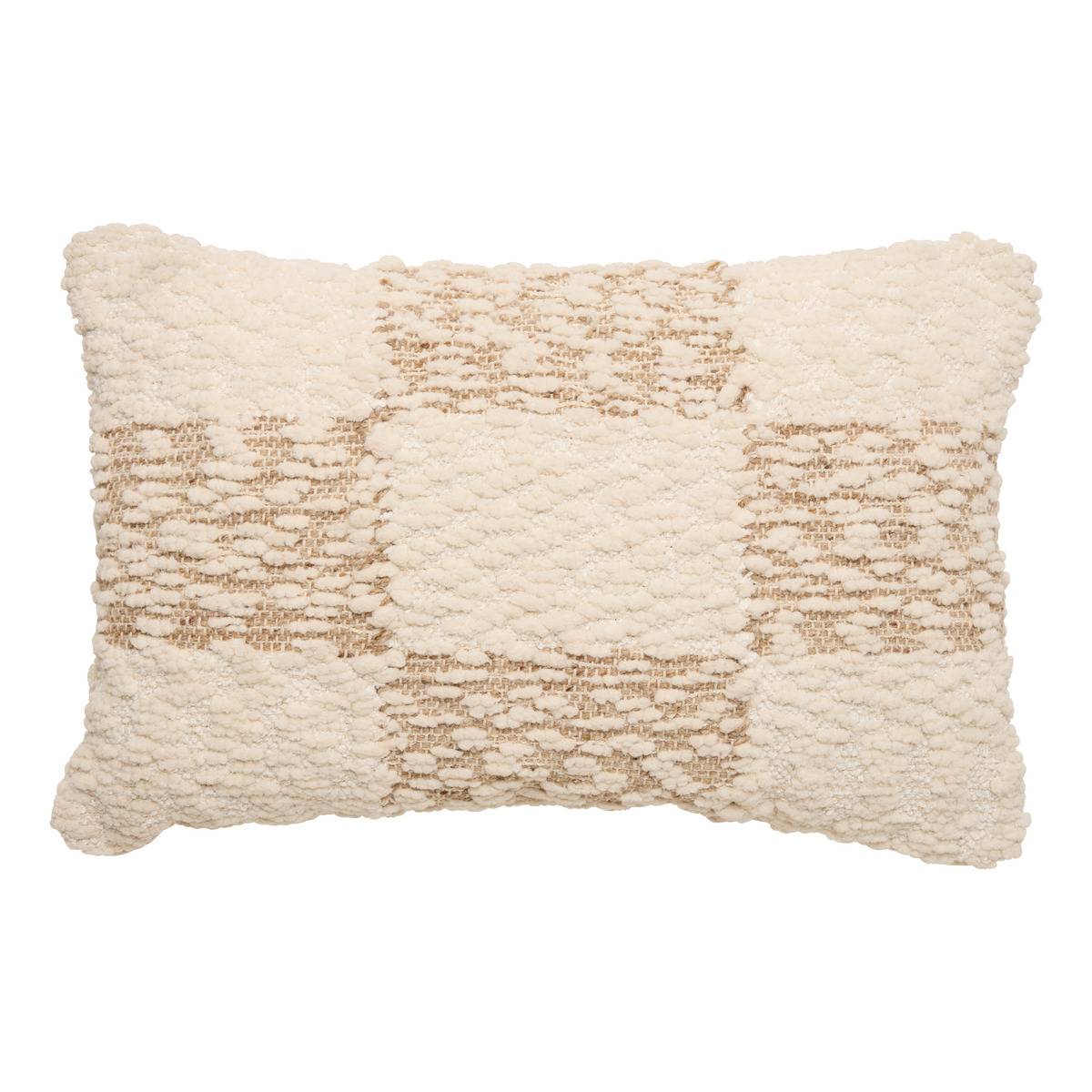 Coussin rectangulaire AMEYA beige lin, ATMOSPHERA