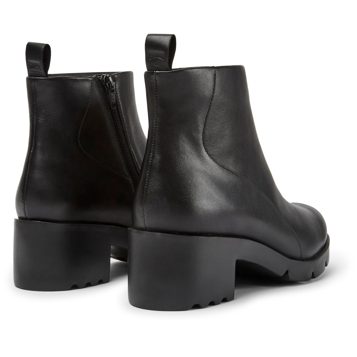 Bottines À Talon Cuir Wanda noir, CAMPER