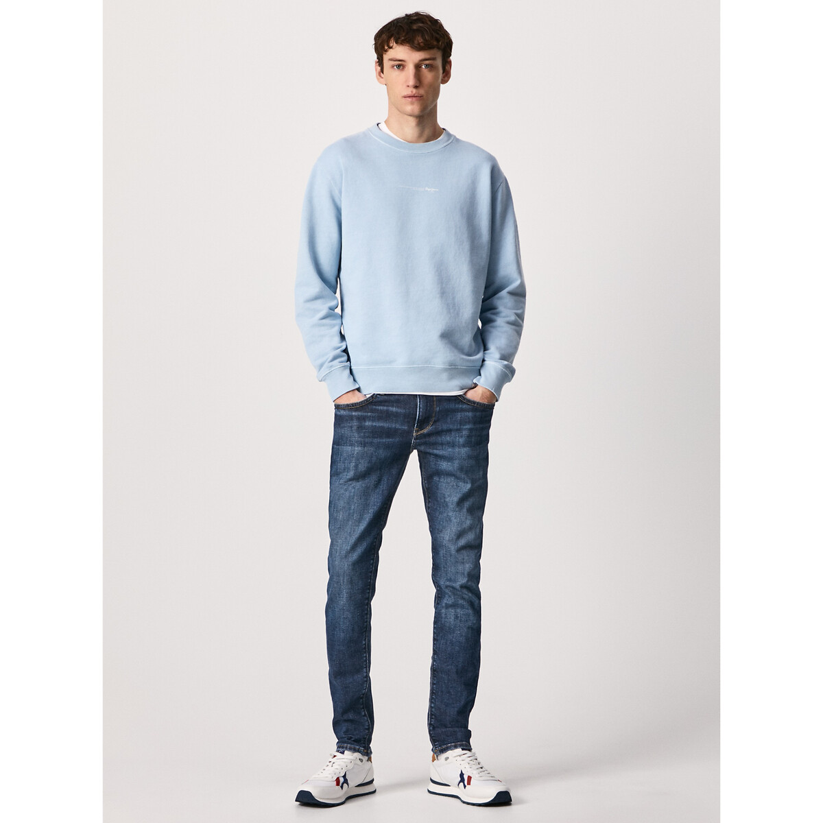 Jean slim stretch Hatch bleu foncé, PEPE JEANS